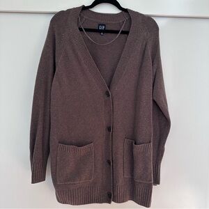GAP Women's Taupe Cashsoft Cardigan Sweater